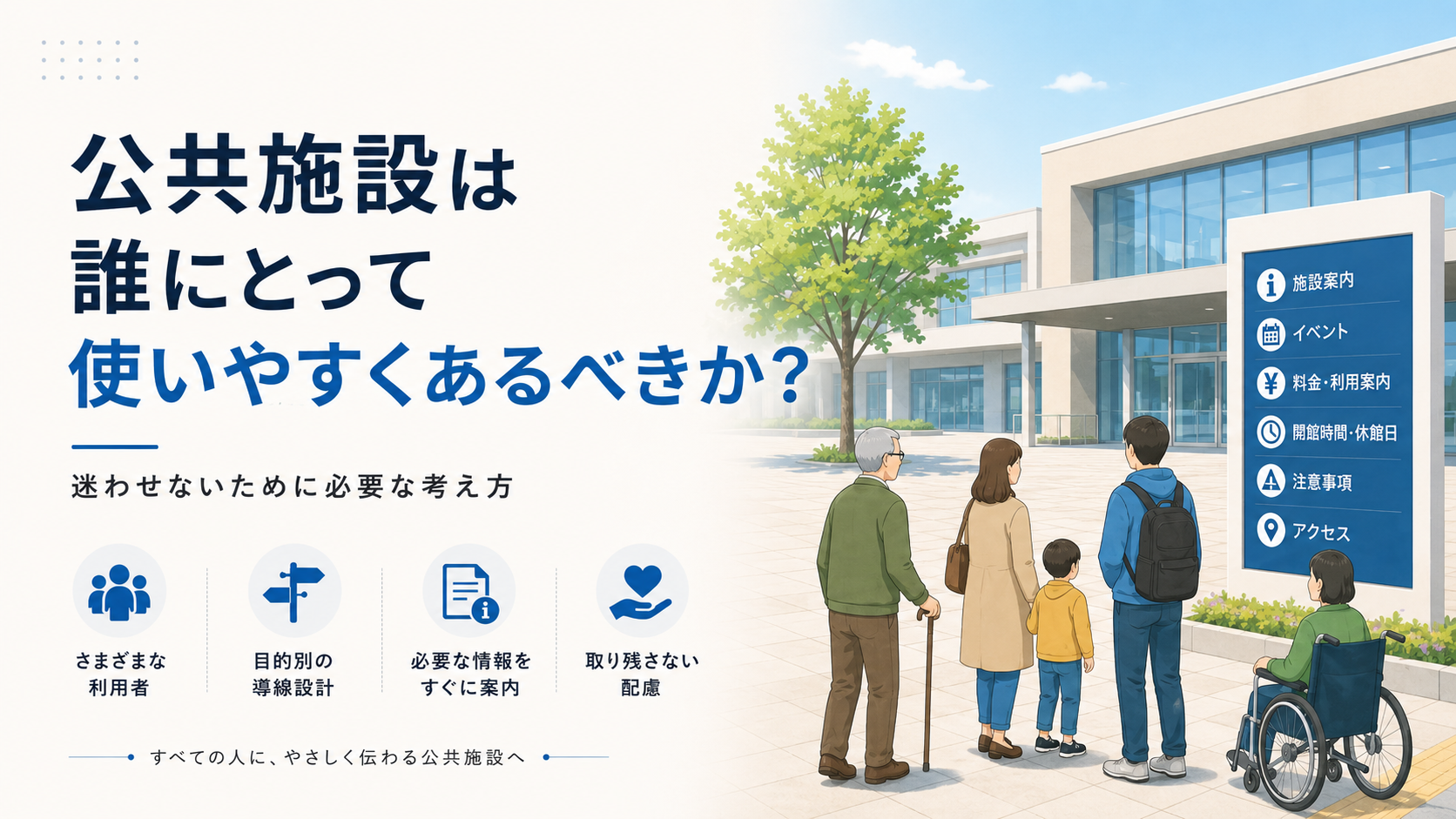 指定管理の公共施設は誰にとって使いやすくあるべきか?迷わせないために必要な考え方